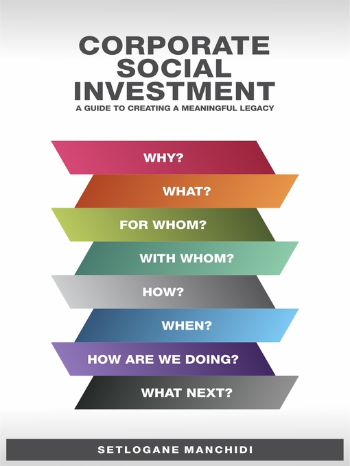 Title details for Corporate Social Investment by Setlogane Manchidi - Available